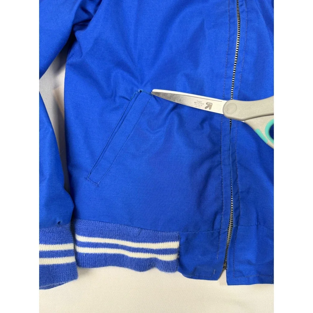 Vtg Kansas City Royals Baseball MLB Jacket Youth Kids Sz Med Blue White Athletic